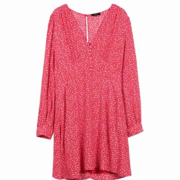 FRNCH Red Floral Amelie Dress XS - Picture 5 of 8